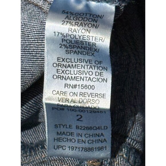 Democracy Ab-Solution Slim Bootcut Raw Hem Dark Wash Jeans | Size 2 - Picture 4 of 10